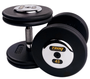 Pro-Style Iron Dumbbell 55-100 Lb Set (5 Lb Increments)
