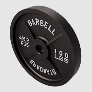 Black Olympic Solid Bumper Plate Rubber