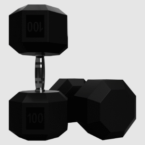 8-Sided Rubber Encased Dumbbell 5-75Lb
