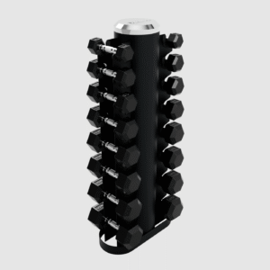 Rubber Db Set 5,8,10,12,15,20,25, &30Lb W Vert Rack
