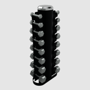 2 Sided Vert Rack W/ 8 Pair Hex Cast Dbs
