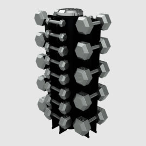 4 Sided Vert Rack W/ 13 Pair Hex Cast Dbs