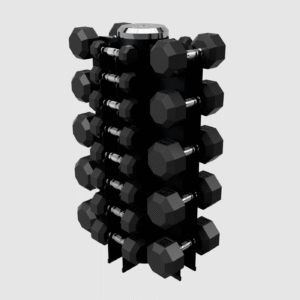 4 Sided Vert Rack W/ 13 Pair Rubber Dbs